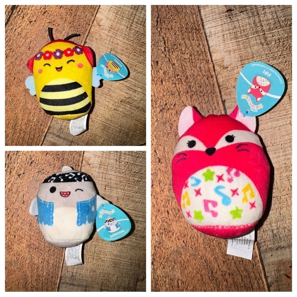 💜 Squishmallow McDonalds Happy Meal Toy Fifi the Fox, Sunny, & Gordon